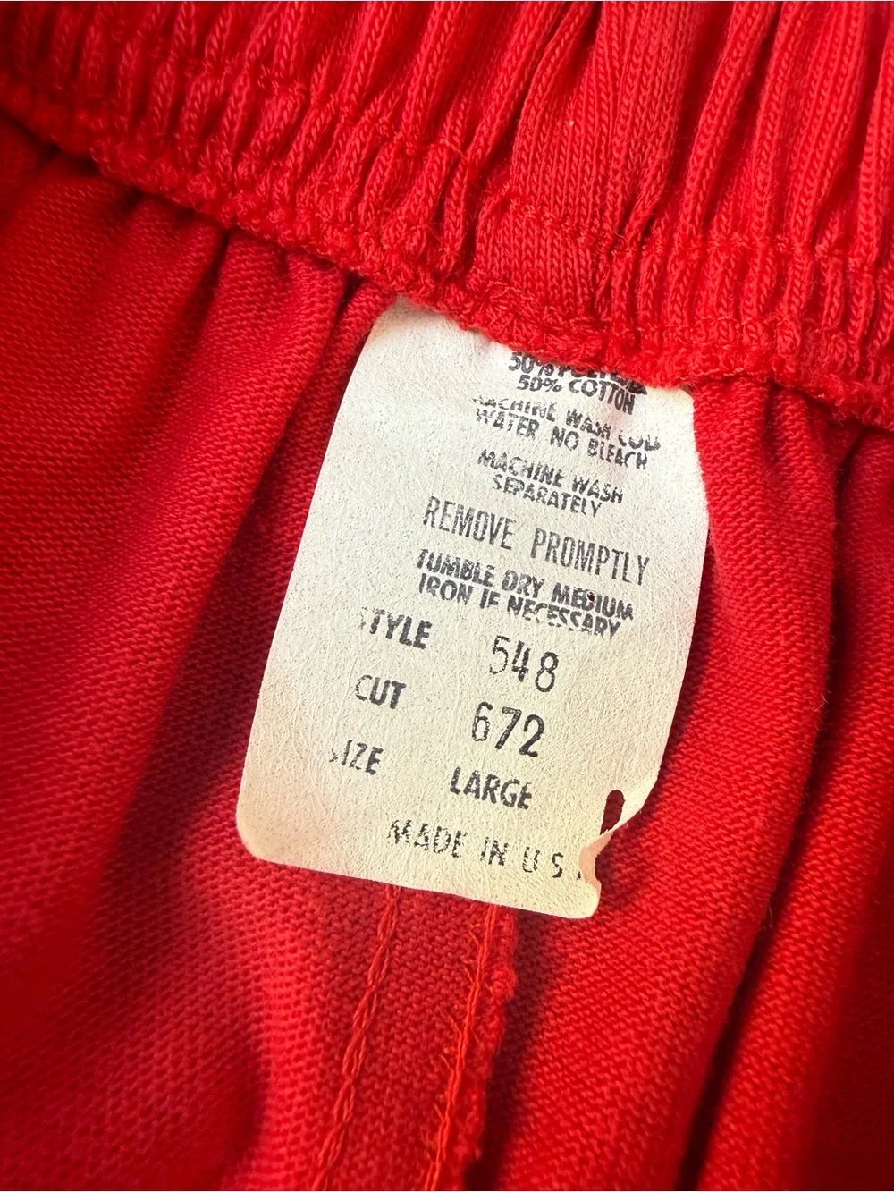 Vintage Western Fringe Skirt & Top Set in Cherry Red Made in USA Cotton Blend